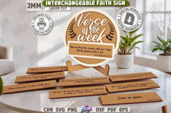 Christian Interchangeable Signs with Stand Laser Cut Bundle Product Image 4