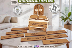 Christian Interchangeable Signs with Stand Laser Cut Bundle Product Image 8