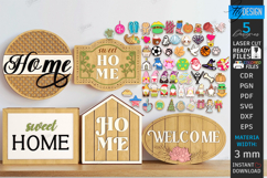 Interchangeable Home Wall Signs Laser Cut Bundle|Door Signs Product Image 1