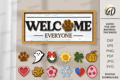 Interchangeable Home Sign Laser Cut. Home SVG Product Image 1