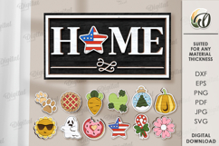 Interchangeable Home Signs Bundle Laser Cut. Home SVG Product Image 4