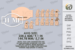 Interchangeable Home Sign Laser Cut. Home SVG Product Image 2