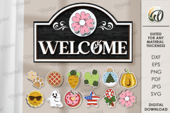 Interchangeable Home Signs Bundle Laser Cut. Home SVG Product Image 6