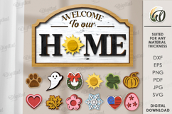 Interchangeable Home Signs Bundle Laser Cut. Home SVG Product Image 7