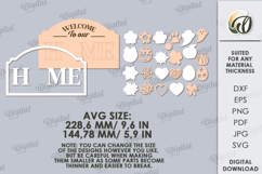 Interchangeable Home Sign Laser Cut. Home SVG Product Image 2