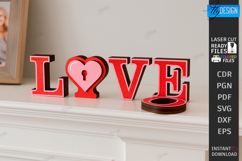 Interchangeable Home Stand Laser Cut | Desktop Word Sign SVG Product Image 1