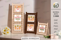 Interchangeable Sign Laser cut. Stand Decor. Easter SVG Product Image 1