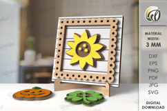 Interchangeable Sign frame Lasercut. Home decor SVG Product Image 1