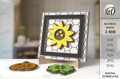 Interchangeable Sign frame Lasercut. Home decor SVG Product Image 1