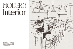 Modern Interior Sketch Illustrations Product Image 1