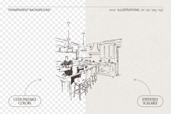 Modern Interior Sketch Illustrations Product Image 2