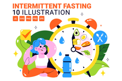 10 Intermittent Fasting Illustration Product Image 1