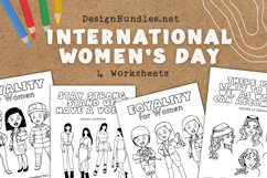 International Women Day Educational Coloring Activity Product Image 1