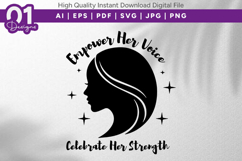Empower Her Voice SVG Design Product Image 1