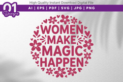 Women Make Magic Happen SVG PNG JPG Product Image 1