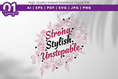 Strong Stylish Unstoppable SVG Product Image 1
