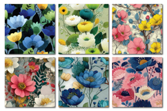 Intricate Florals Vol.1 Seamless Digital Paper, 36 PNG Product Image 2