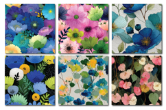 Intricate Florals Vol.1 Seamless Digital Paper, 36 PNG Product Image 3