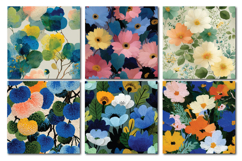 Intricate Florals Vol.1 Seamless Digital Paper, 36 PNG Product Image 6