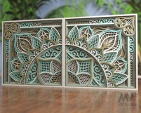 Intricately layered mandala design optimized for CNC or laser cutting machines