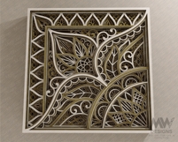 Intricate SVG design of a multilayer mandala for Cricut and Silhouette machines