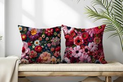 Hand Craft Embroidery - Handcrafted Wool Yarn Digital Paper Product Image 2