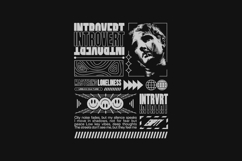 Introvert Urban Streetwear Brutalism T-shirt Design Product Image 1