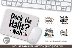 Introvert's Grumpy Christmas Mouse Pad Product Image 1