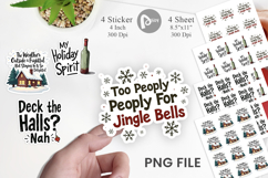 Introvert&#039;s Grumpy Christmas Sticker Product Image 1