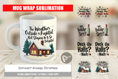 Introvert&#039;s Grumpy Christmas Mug Wrap Product Image 1