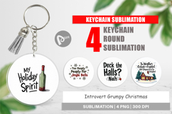 Introvert's Grumpy Christmas Keychain Product Image 1