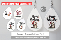 Introvert's Grumpy Christmas Earring Product Image 1