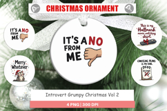 Introvert's Grumpy Christmas Ornament Product Image 1