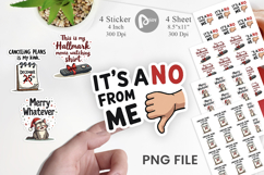 Introvert&#039;s Grumpy Christmas Sticker Product Image 1