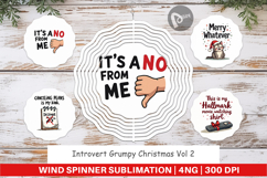 Introvert's Grumpy Christmas Wind Spinner Product Image 1