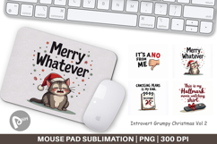 Introvert's Grumpy Christmas Mouse Pad Product Image 1