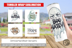 Introverted Ghost Sarcastic Tumbler Product Image 1