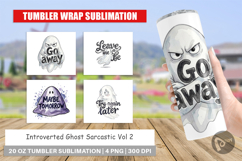 Introverted Ghost Sarcastic Tumbler Product Image 1