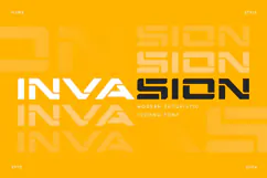 Invasion - Modern Futuristic Techno Font Product Image 1
