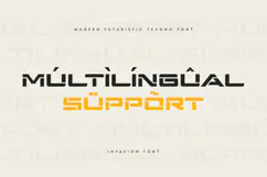 Invasion - Modern Futuristic Techno Font Product Image 8