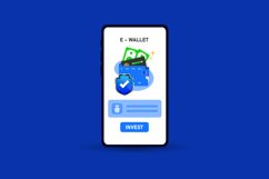 Invest with mobile wallet illustration design vector Product Image 2