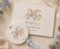 MA AM Wedding Monogram Logo | Elegant Initials Vector Product Image 6