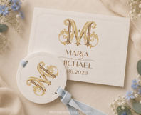 MM Wedding Monogram Logo | Elegant Initials Vector Product Image 4