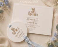 AA Wedding Monogram Logo | Elegant Initials Vector Product Image 7