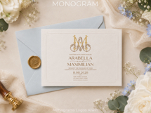 MA AM Wedding Monogram Logo | Elegant Initials Vector Product Image 5