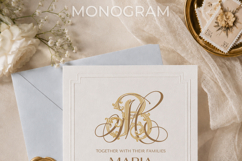 MB BM Wedding Monogram Logo | Elegant Initials Vector Product Image 2