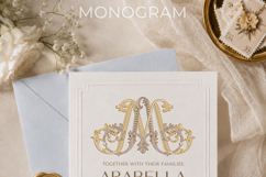 MA AM Wedding Monogram Logo | Elegant Initials Vector Product Image 6