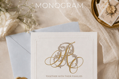 AB BA Wedding Monogram Logo | Elegant Initials Vector Product Image 6
