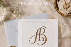 AB BA Wedding Monogram Logo | Elegant Initials Vector Product Image 4