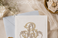 AB BA Wedding Monogram Logo | Elegant Initials Vector Product Image 4